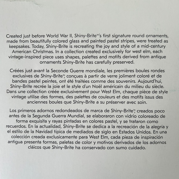 NIB Christopher Radko Presents Shiny Brite Vintage Glass Ornaments, Box of 12 - Picture 5 of 5